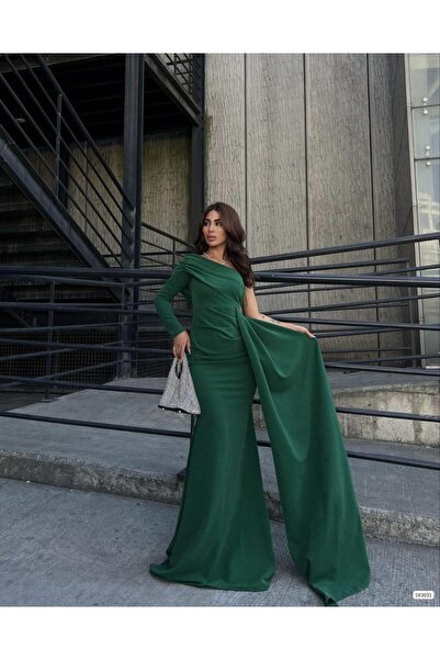 Modafeminen Rochie de seară din țesătură cu sclipici creponată, cu un singur ...