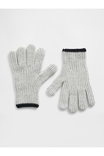 GAP Erkek Çocuk Gri CashSoft Fitilli Eldiven