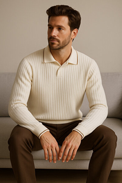 ModaPlaza Мъжки пуловер с V-образно деколте 235