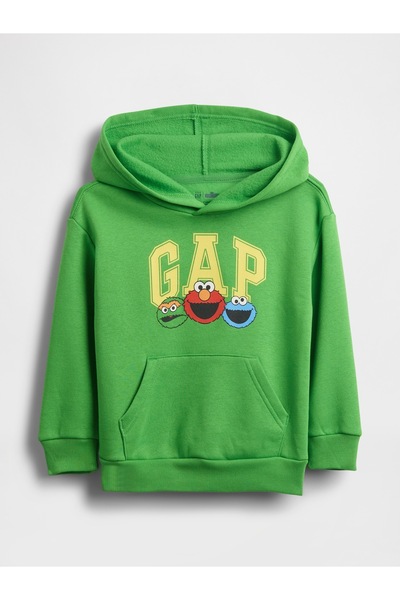 GAP Erkek Bebek Yeşil Relaxed Logo Sweatshirt