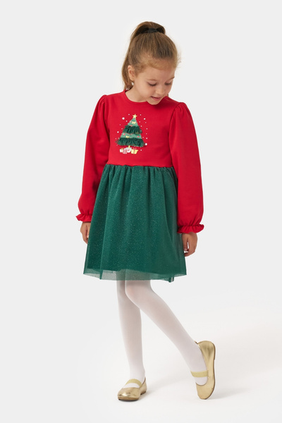 Minipodyum Φόρεμα για κορίτσια με θέμα την Πρωτοχρονιά με γκλίτερ τούλι