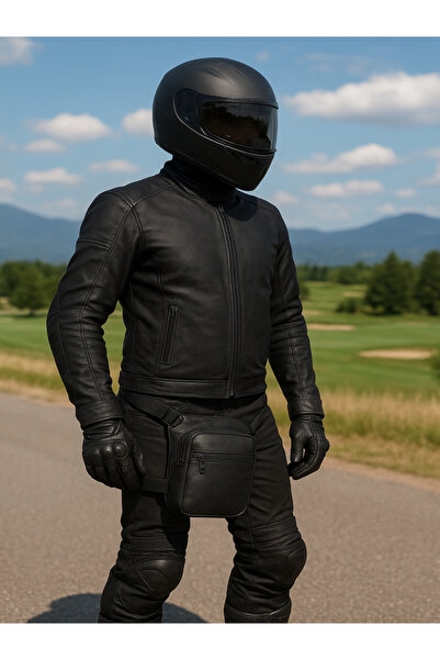 MOONS COSMETIC Suni Deri Su Geçirmez Bel ve Bacak Çantası