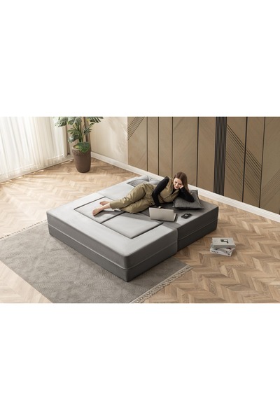 UFUK HOME Buhara Çift Kişilik Açılır Koltuk&çift Kişilik Puflu&uzanma Koltuğu...