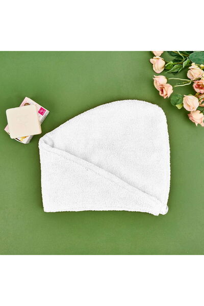 ASPARTAM Microfiber Hair Towel - White - 57X27 cm