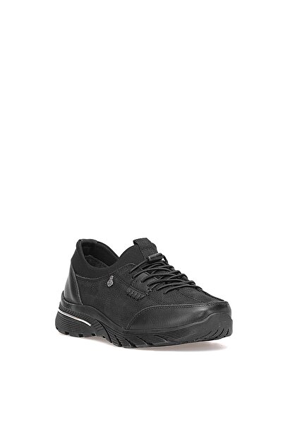 Ayakkabı Fuarı Elit Erlplv061 Women's Genuine Leather Orthopedic Casual Shoes Black