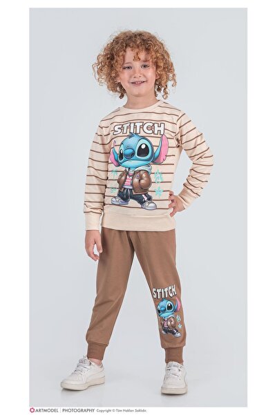 ÖRZİKİDS Seasonal Printed 2-String Boys' Tracksuit Set 3-10 Years Old