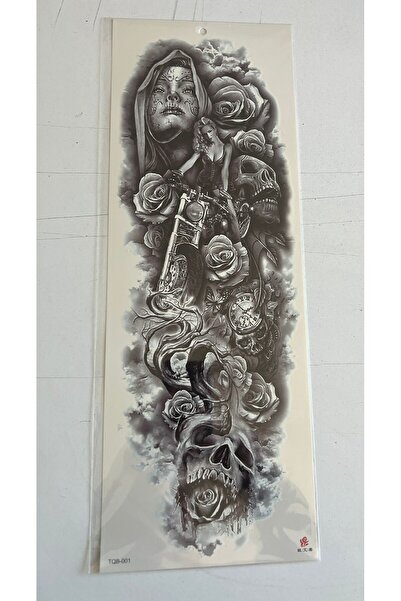 Airbrush Tattoo Motorcu Kız 1 Hafta Kalıcı Tam Kol Bacak Yapıştırma Geçici Dö...