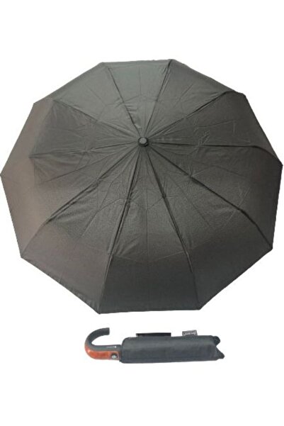 Rubenis Elite Tam Otomatik 10 Telli 3 Kırmalı Siyah Bay Şemsiye