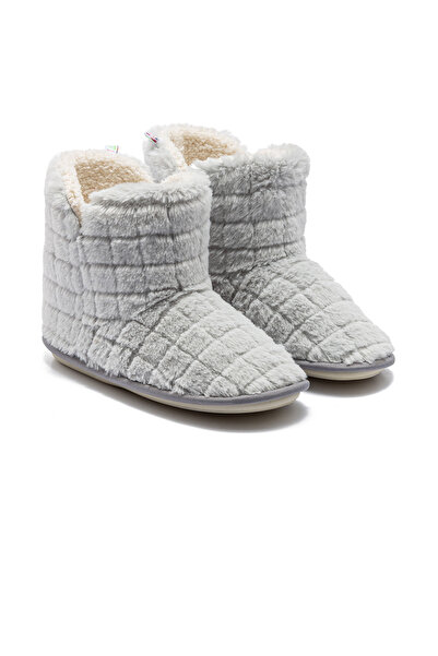 Twigy Edi Peluş Kadın Ev Botu Gri 37/41