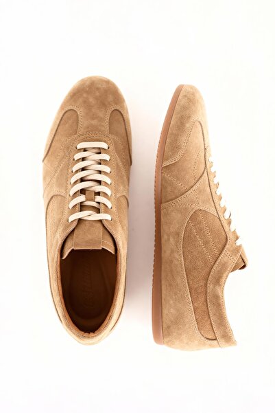 GIESTO Partial Leather Beige Shoes