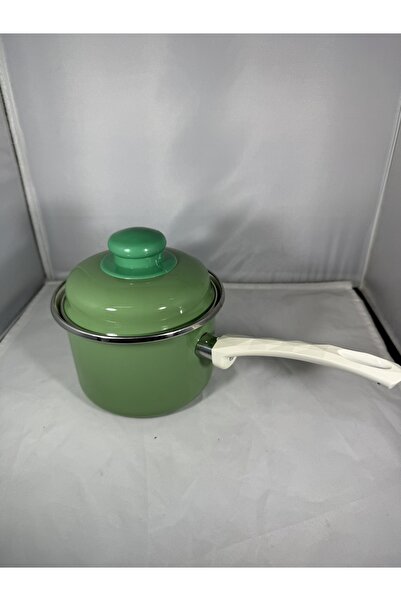 EmayeBurada Flame Enamel Milk Pot & Sauce Pot & Egg Poaching Pot Mini Turquoise (0.9 Lt)