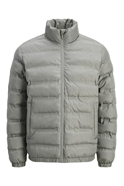 Jack & Jones Men's Gray Jcofusion Heat Quilted Puffer Jacket Sn Coat 12283171-Cityskyli