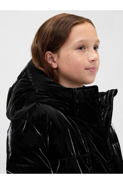 GAP Kız Çocuk Siyah Puffer Şişme Mont