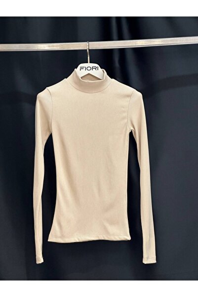 FioriModa Μπλούζα από ύφασμα οθωμανικού τύπου μισό λαιμό