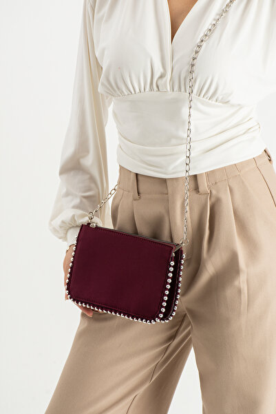 Zealous Mini geantă cu mărgele din piele intoarsa