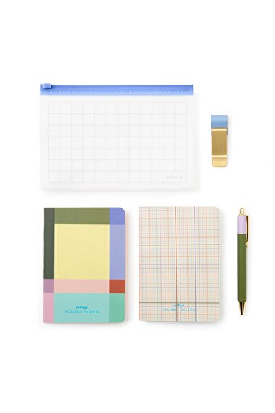 Kikkerland Inkerie on the Go Stationery Set with File Folder Stationery Set
