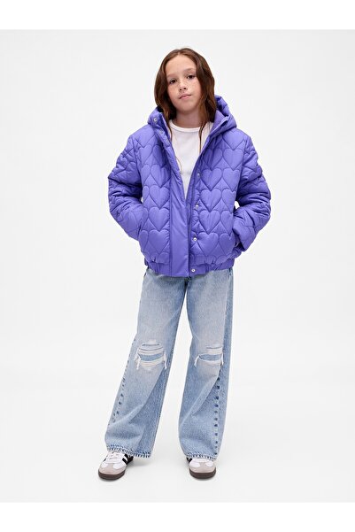 GAP Kız Çocuk Mor Puffer Şişme Mont