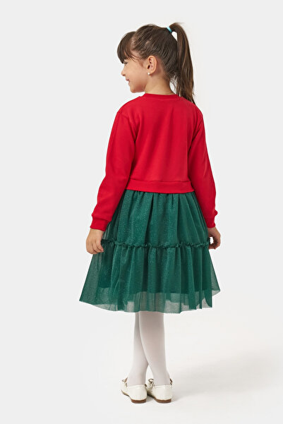 Minipodyum Φόρεμα για κορίτσια με θέμα την Πρωτοχρονιά με γκλίτερ τούλι