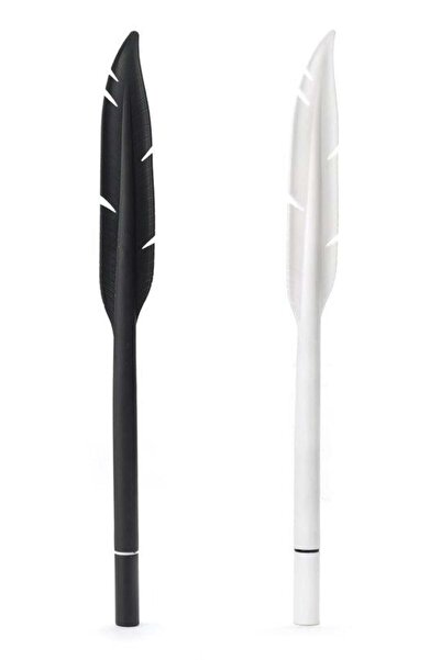 Kikkerland Feather Black/White Tüy Şeklinde Jel Kalem