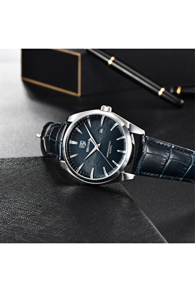 Benyar Ceas bărbătesc cuarț, curea din piele, elegant, clasic, analogic