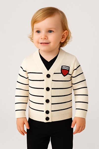 Le Touche Boy's Striped Knitwear Cardigan