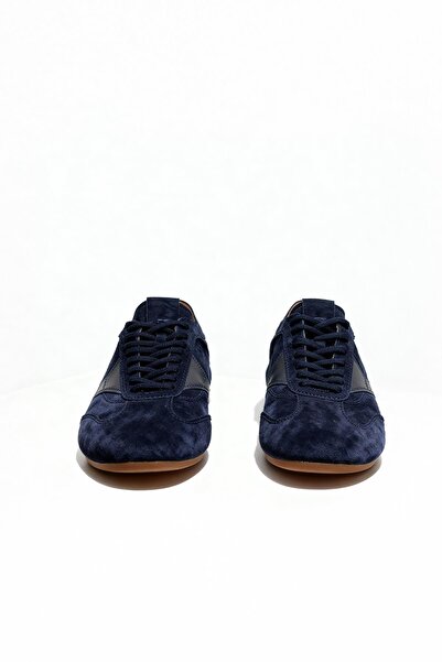GIESTO Partial Leather Navy Blue Shoes
