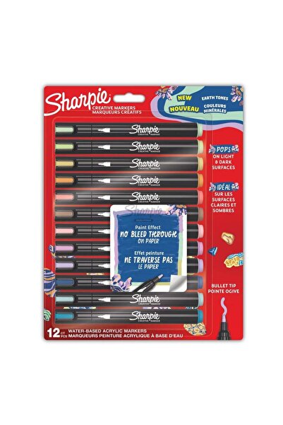 Sharpie Creative Akrilik Marker Kalem 12 Renk - Earth Tones