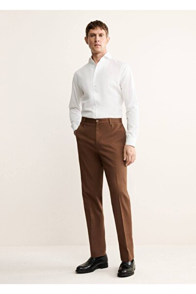 MANGO Man %100 pamuklu kumaş gömlek