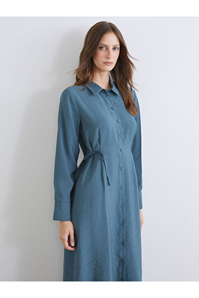 LC Waikiki LCWAIKIKI Rochie cămașă modal verde clasică