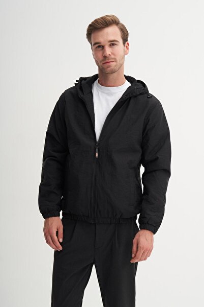 Cazador Basic Crinkle Fabric Spring Regular Fit Coat