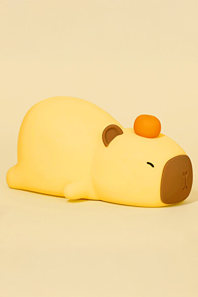 Empressco Sevimli Yatan Kapibara LED Gece Lambası, Dokunmatik Silikon Figürlü...