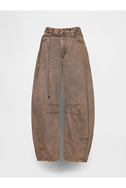 GAP Kadın Kahverengi High Rise UltraSoft Horseshoe Jean Pantolon