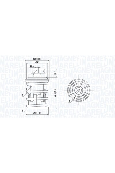MAGNETİ Car thermostat, Volkswagen UP! (121, 122, BL1, BL2, BL3, 123)
