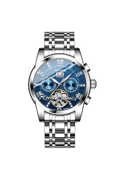 Tevise Ceas bărbătesc mecanic automat cu vânt automat, elegant, casual, cu cu...