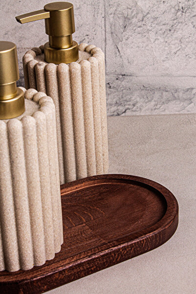 Amandus Berra - Μπουκάλι υγρού σαπουνιού πέτρας 3 τεμαχίων με βάση, δοχείο σαπουνιού για απορρυπαντικό πιάτων 350 ml