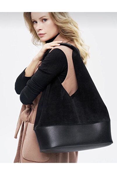 Brs Women's Large Size Suede Shoulder Bag