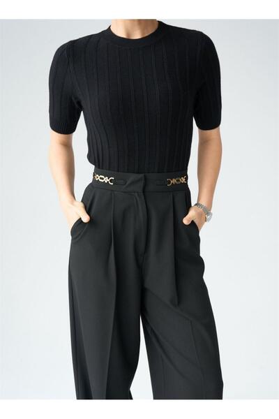 MU&ME BOUTİQUE Sweater Short Sleeve Single Ribbed