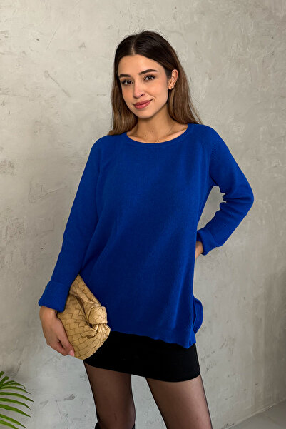 ModaPlaza Pulover largi cu mâneci raglan pentru femei 5791