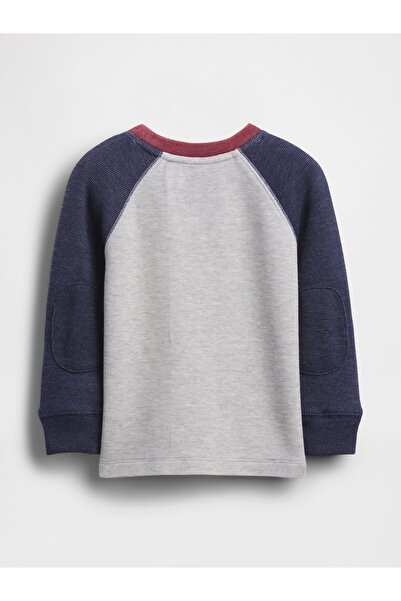 GAP Erkek Bebek Gri Brannan Bear Detaylı Textured T-Shirt