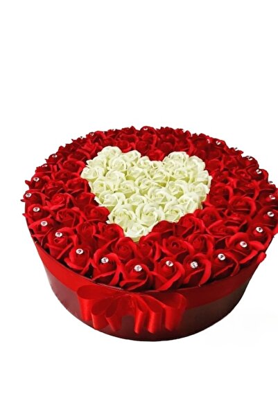 OEM Cutie de lux pentru aranjamente florale cu 101 trandafiri de săpun, înălț...