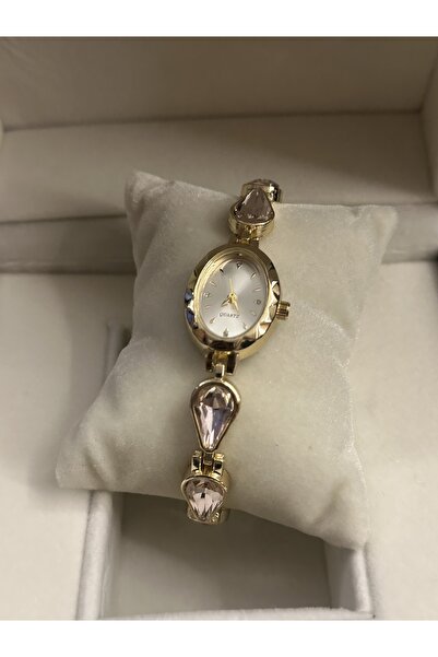 QUARTZ Damla Taş Vintage Kol Saati Hediye Kutusunda