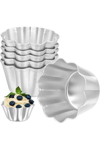 Generic 6Pcs Egg Tart Molds Aluminium Pie Tins Mini Tart Tins Tiny Pie Tin Cu...