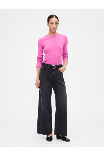 GAP Kadın Pembe Essential Crewneck T-Shirt