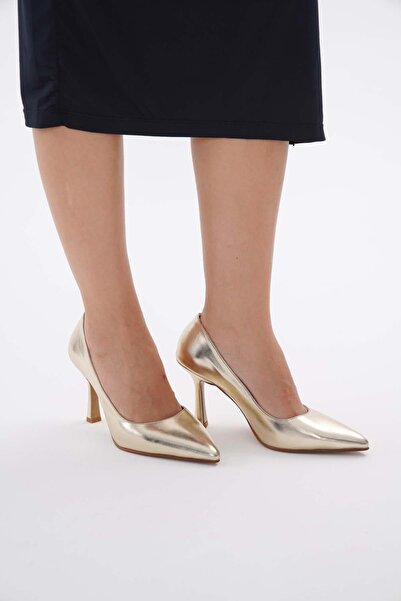 golden heel Gold Stiletto Women's High Heels