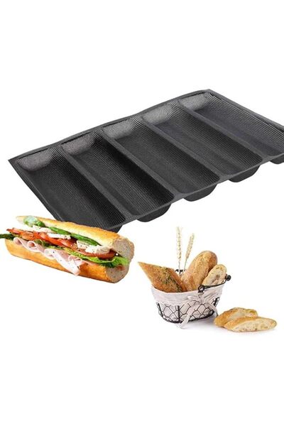 Generic Tazweeq Silicone Bread Moulds, 5 Bread Baking Moulds, Flexible Reusab...