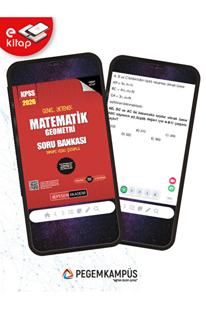 Pegem Akademi Yayıncılık 2026 KPSS Genel Yetenek Genel Kültür Matematik-Geometri Tamamı Video Çözümlü E-Soru Bankası