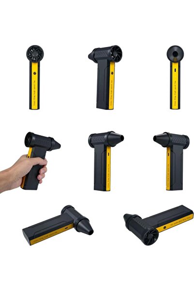 AteşTech Hava Üfleyici 160000 RPM Turbo Fan Uyumlu  10000mAh Şarjlı Toz Fırçası, Basınçlı Hava Püskür