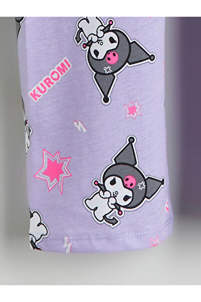 LC Waikiki Set de pijamale pentru fete cu decolteu cu imprimeu Kuromi