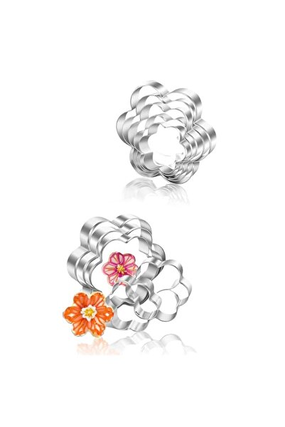 Generic Sweet seven Versatile 5-Piece Flower Cookie Cutter Set for Mousse, Bi...