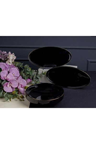Sembol Helen Black 3 Piece Serving Set